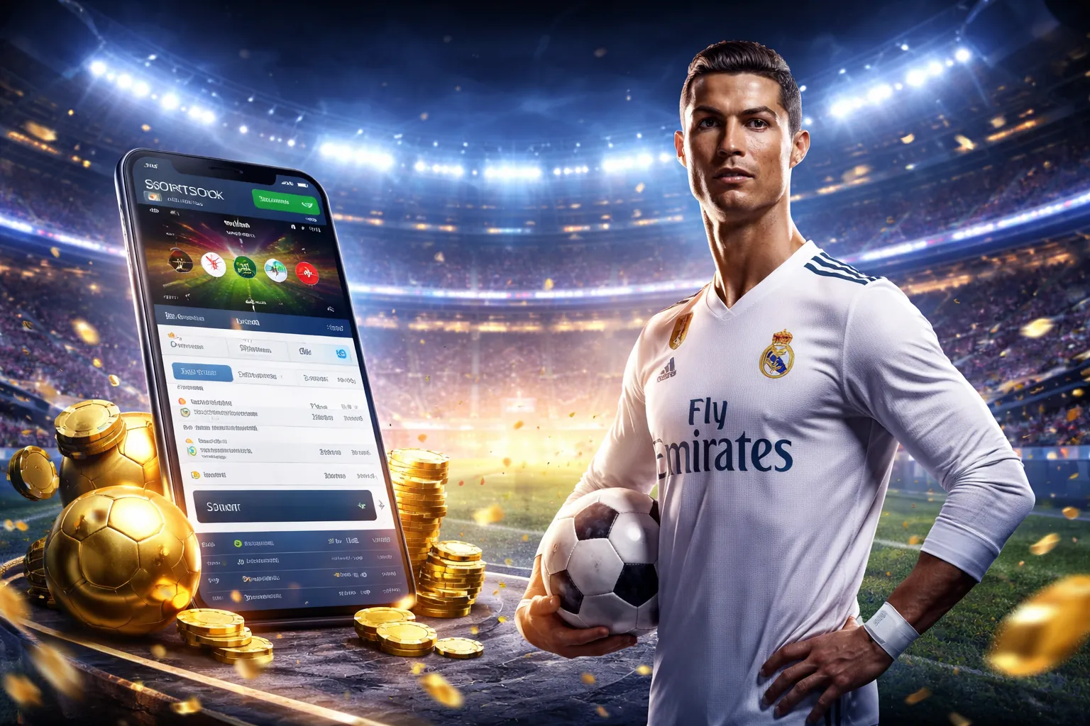 Hình ảnh nền Opta Superbet với sân vận động và đám đông